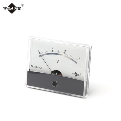 Rectangle shape pointer type panel voltage meter moving coil structure DC voltmeter PM-3 86*64.5mm