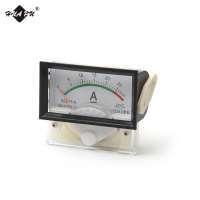 Rectangle shape pointer type panel current ampere meter moving coil structure DC ammeter 85C17 64*56mm