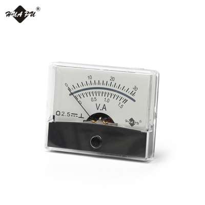 Rectangle shape pointer type panel current ampere meter moving coil structure DC ammeter PM-2 61*47mm